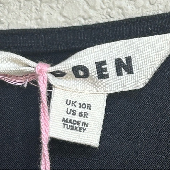 NWT Boden Black Willow V-Neck Long Sleeve Fit & Flare Stretch Jersey Dress 6R - Picture 7 of 8